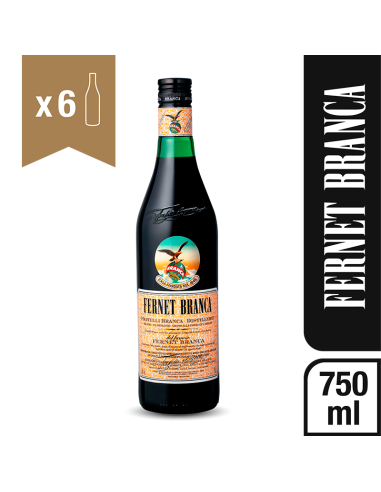 Fernet Branca 750 Ml x 6 Unidades